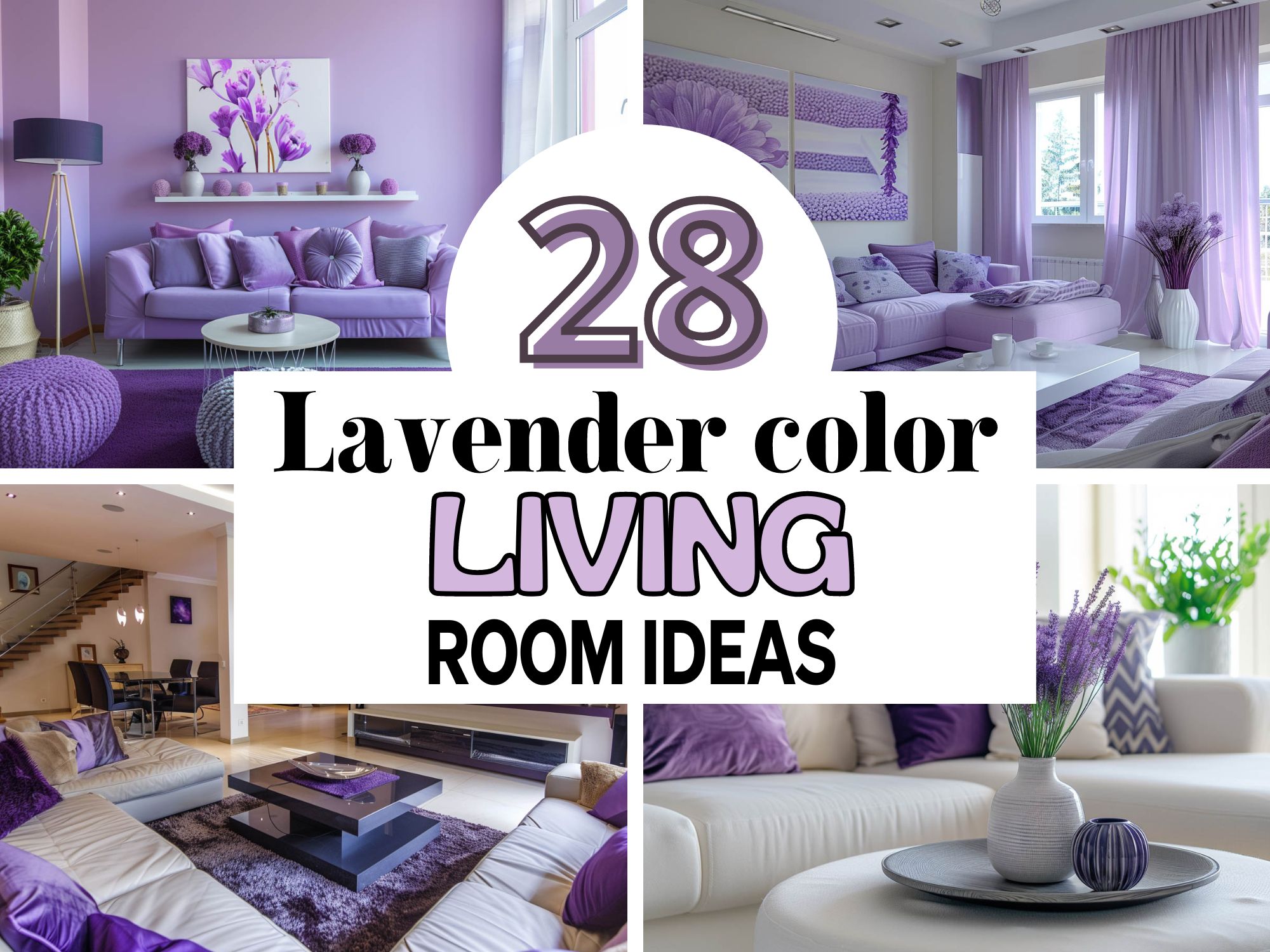 28 Beautiful Lavender Living Room Ideas