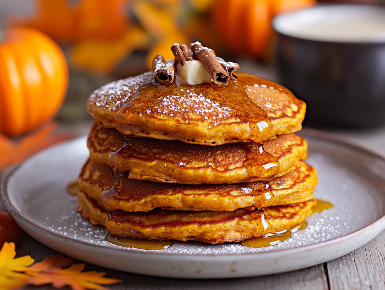 Pumpkin Pancakes for Fall Breakfast: Fluffy, and Delicious