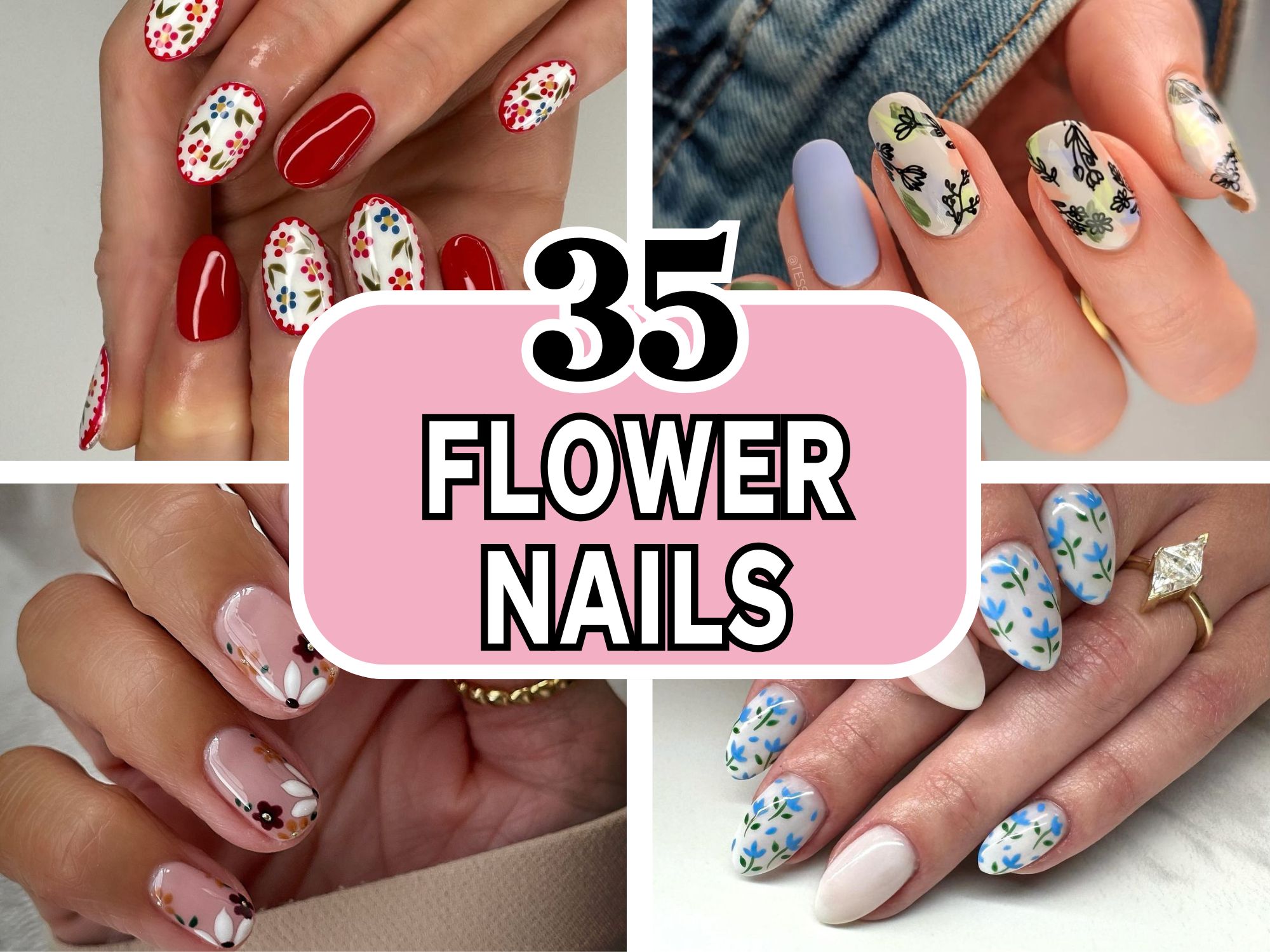 35 Flower Nails Designs You Need to Try This Season!