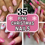 35 Pink Christmas Nails You Need to Try This December